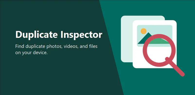 Duplicate Inspector name beside duplicate file cards and a magnifying glass